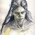 Sofia (1) – Fineliner & watercolor on paper – 2012