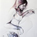 Martina – ink and watercolour on paper – 50x70cm – 2012
