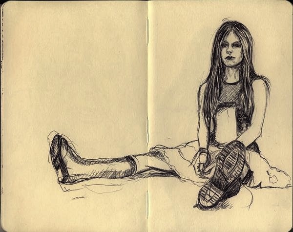 Avril Lavigne biro drawing - Pierpaolo Andraghetti
